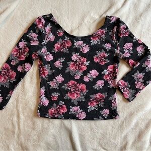 Divided H&M Floral Crop Top | Coquette Grunge Indie Sleaze Rose Print S